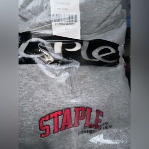 Staple Pigeon Pullover Jacket Men’s Xxs Gray 1/4 Zip Fleece NWOT.